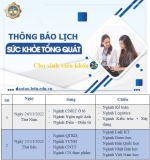 THÔNG BÁO Về việc thực hiện khám sức khỏe cho sinh viên khóa 25