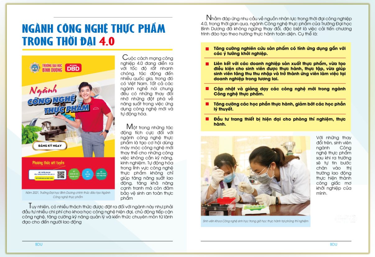 NGÀNH CÔNG NGHỆ THỰC PHẨM TRONG THỜI ĐẠI 4.0